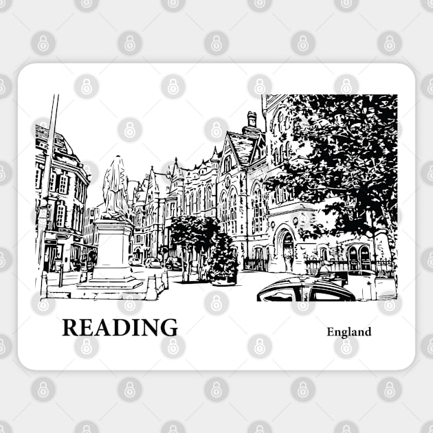 Reading England Magnet by Lakeric
